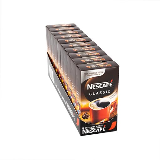 NESCAFÉ Classic Sticks, löslicher Bohnenkaffee, 10er Pack (1 Packung á 10 x 2g) | ideal für unterwegs, im Büro oder zu Hause, schnell zubereitet ohne Kaffeemaschine, in Einzelportionen
