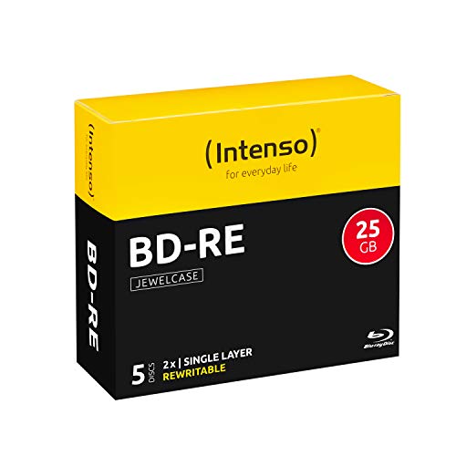 Intenso BD-RE 25GB, 2x Speed, 5er Pack Jewelcase Blu-Ray Rohlinge