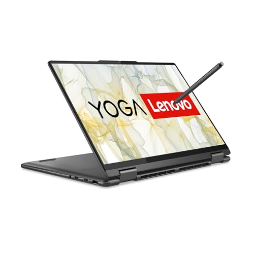 Lenovo Yoga 7 Convertible Laptop | 14' 2.8K OLED Touch Display | AMD Ryzen 7 7735U | 16GB RAM | 1TB SSD | AMD Radeon 680M Grafik | Win11 Home | QWERTZ | grau | inkl. Pen | 3 Monate Premium Care