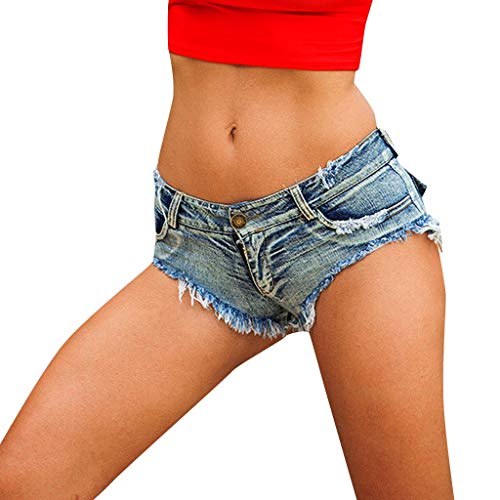Frauen sexy Knopf-niedrige Taille Jeanshorts Super Minishosen Teenager Mädchen Klamotten 12