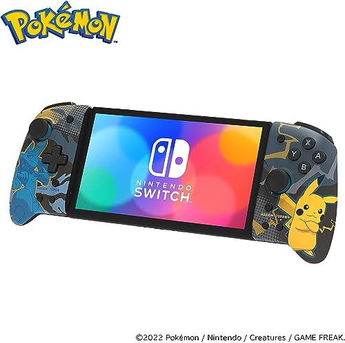 HORI Split Pad Pro (Lucario & Pikachu) - Ergonomischer Controller für Handheld-Modus für Nintendo Switch - Offiziell Nintendo und Pokémon Lizenziert