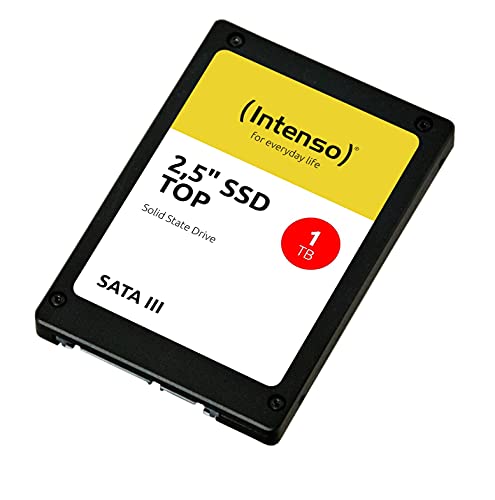 Intenso Interne 2,5' SSD SATA III Top, 1 TB, 550 MB/Sekunden, Schwarz, Festkörper-Laufwerk