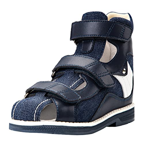 Orthopädische Sandalen für Kleinkinder mit Fußgewölbe und Knöchel Unterstützung,Kinder hohe zurück korrigierende Schuhe