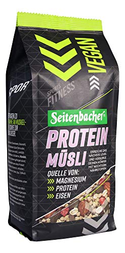Seitenbacher Protein Müsli Vegan I 5 Protein Quellen I 30% Protein I Ballaststoffreich I (1x 454 g)