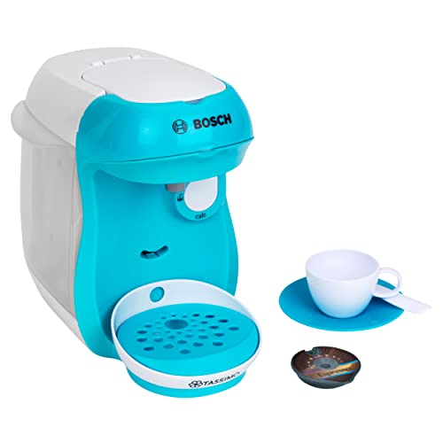 Klein Theo Bosch Tassimo Happy Kaffeemaschine I Mit Sound, Wassereinfüllmöglichkeit und Wasserdurchlauffunktion I Maße: 20 cm x 16 cm x 20 cm I Spielzeug für Kinder ab 3 Jahren