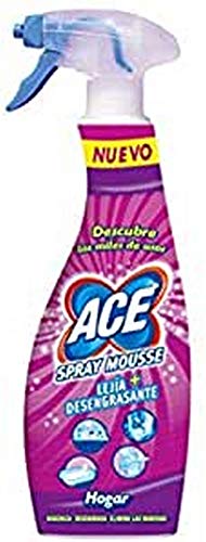 ACE Spray-Mousse + fettlösendes Bleichmittel – Hausreinigung und Kleidung – 700 ml – [5er-Pack]