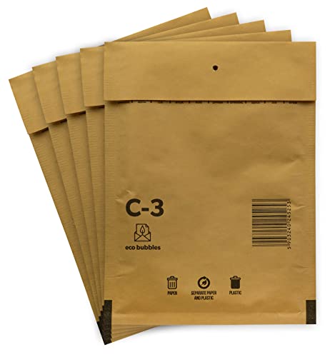100 Luftpolsterversandtaschen Luftpolstertaschen Umschläge Polsterumschlag Versandtaschen Luftpolsterumschläge Gr. C/3 C3 braun (170mm x 225mm)