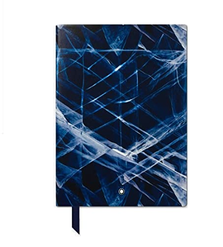 Montblanc Glacier Collection Notizbuch aus Leder in der Farbe Blau 120 Blatt/240 Seiten, Maße: 21cm x 15cm x 3,5cm, 129459