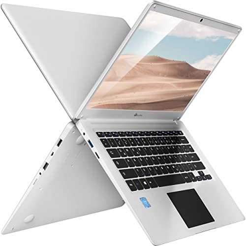LincPlus P3 Notebook Full HD 14 Zoll Laptop, Intel Celeron N3350 4GB RAM 128GB eMMC aufrüstbar mit bis zu 512GB SSD Windows 10 S，lüfterlos kompakter Netbook mit QWERTZ Tastaturlayout