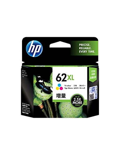 HP 62XL (C2P07AE) Original Druckerpatrone Farbe mit hoher Reichweite für HP ENVY 55xx, 56xx, 7640, HP OfficeJet 200, 250, 57xx, Cyan/Magenta/Gelb