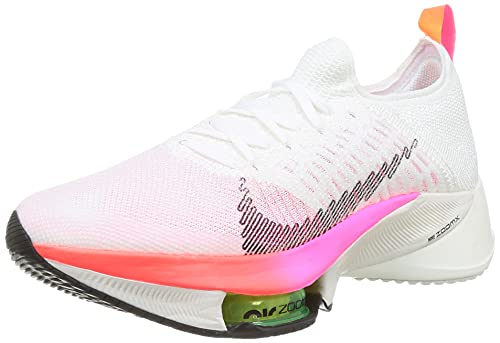 Nike Herren Air Zoom Tempo Next% FK T Sneaker, White/Black-Washed Coral-Pink, 47 EU