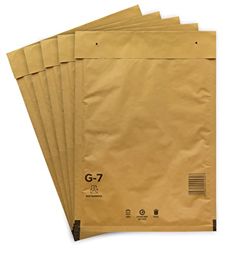 50 Luftpolsterversandtaschen Luftpolstertaschen Umschläge Polsterumschlag Versandtaschen Luftpolsterumschläge Gr. G/7 G7 braun (250mm x 350 mm)