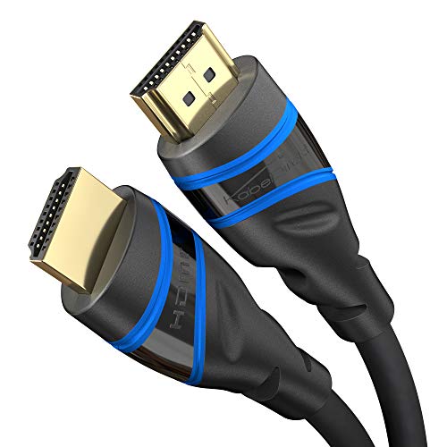 KabelDirekt – 8K/4K HDMI-2.1-Kabel – 2 m – von HDMI zertifiziert für höchste Qualität (8K@60Hz, Ultra High Speed/48G, neuester Standard, optimal für PS5/Xbox, Monitor/TV/Beamer, schwarz)
