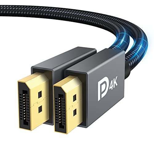 iVANKY DisplayPort Kabel 4K, [VESA-Zertifiziert] 2K@144Hz, 2K@165Hz,1080@240Hz, 4K@60Hz, DP 1.2 Cable, Kompatibel mit FreeSync und G-Sync, Geeignet für 144Hz-Gaming-Monitor, PC, 2M