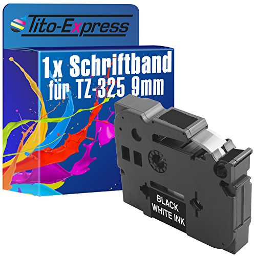 Tito-Express PlatinumSerie 1 Schriftband-Kassette kompatibel mit Brother TZ-325 TZe-325 9mm White/Black P-Touch H500 Li H75 S P300 BT P700 P750 TFI PT-P900 NW W PT-P95 RL700 S
