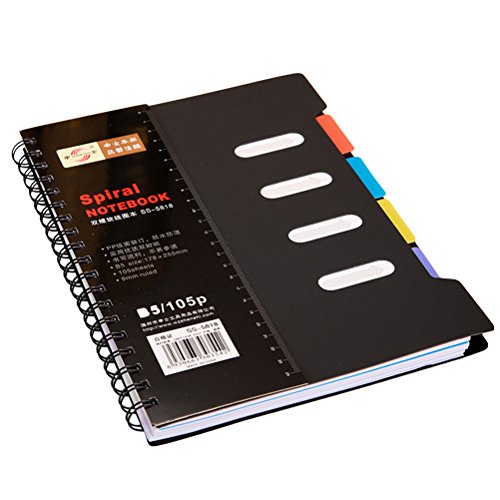 TOYMYTOY Spiralblock Business Notizbuch Ringbuch Kunstleder für Studenten Büro Schreiben Planer （zufälliger Stil）