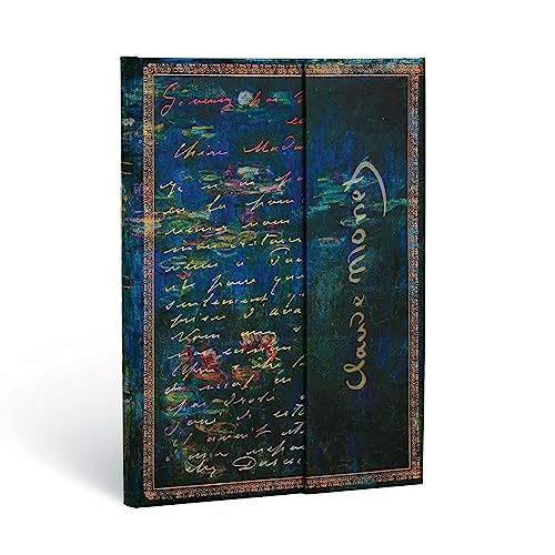 Paperblanks Faszinierende Handschriften Monet Seerosen, Briefe an Morisot Notizbuch Midi Liniert, Midi (180 x 130 mm)