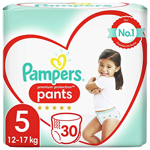Pampers – Premuim Protection Pants – Windeln Größe 5 (11 – 18 kg) – Riesenpackung (30 Windeln)