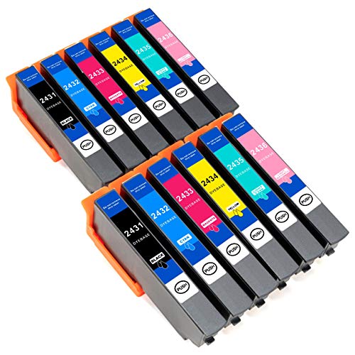 ESMOnline 12 kompatible XL Druckerpatronen (6 Farben) als Ersatz für Epson 24 (T0242 und T0243) zu Epson Expression Photo XP 970 960 950 860 850 760 750 55