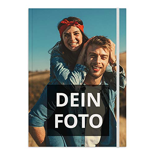 PhotoFancy® – Notizbuch mit Foto selbst gestalten – Tagebuch personalisieren und bedrucken (Format: DIN A4)