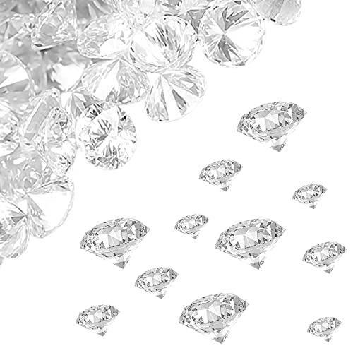 4200 Stück Diamanten Dekosteine Transparent Acryl Kristalle Tisch Strass Diamantene Streudeko Hochzeit Vasenfüller Glasperlen Deko Klar für Weihnachten Geburtstag Party DIY Accessoires (3 Größen)