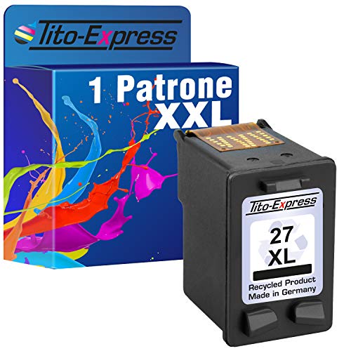 Tito-Express 1 Druckerpatrone für HP-27XL | 1x Black 20ml XXL-Inhalt