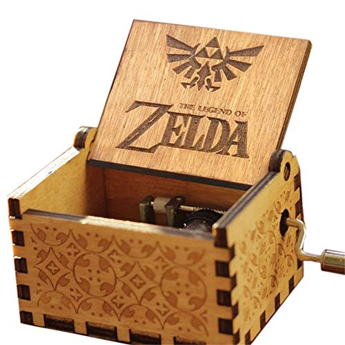 Cuzit The Legend of Zelda Themen-Spieluhr, antikes geschnitztes Spieluhr, Handkurbel, Holz Spieluhr Spielzeug