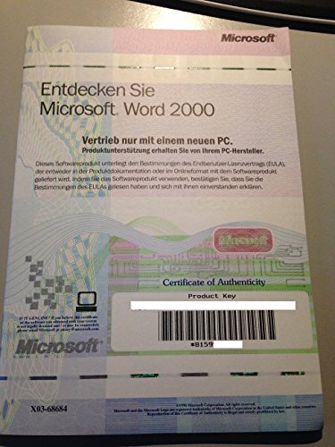Microsoft Word 2000 CD W32 / Textverarbeitung (Vollversion)