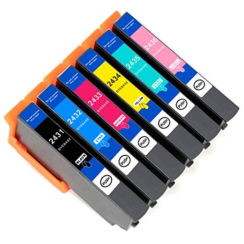 ESMOnline 6 kompatible XL Druckerpatronen (6 Farben) als Ersatz für Epson 24 (T0242 und T0243) zu Epson Expression Photo XP 970 960 950 860 850 760 750 55