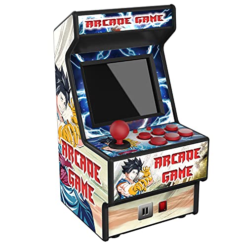 Golden Security Mini Arcade-Spielautomat RHAC06 156 Klassische tragbare Handheld-Spiele für Kinder und Erwachsene mit 2,8-Zoll-Augenschutz und Buntem Akku