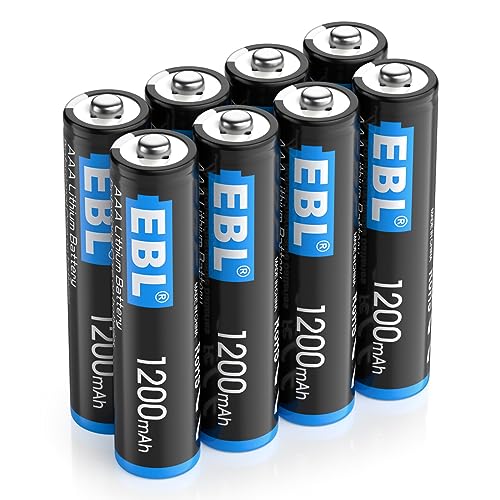 EBL Lithium Batterie AAA - Nicht wiederaufladbar, 1,5V AAA Lithium Batterien 8 Stück, ideal für Sport und Outdoor Einsatz
