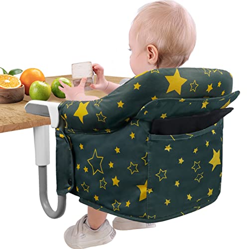 Teglu Tischsitz Faltbar Babysitz, Hochstuhl baby Faltbar Kinderstuhl mit Transportbeutel/Sicherheitsgurt für zu Hause und Reisen (6 bis 36 Monate,15 KG)