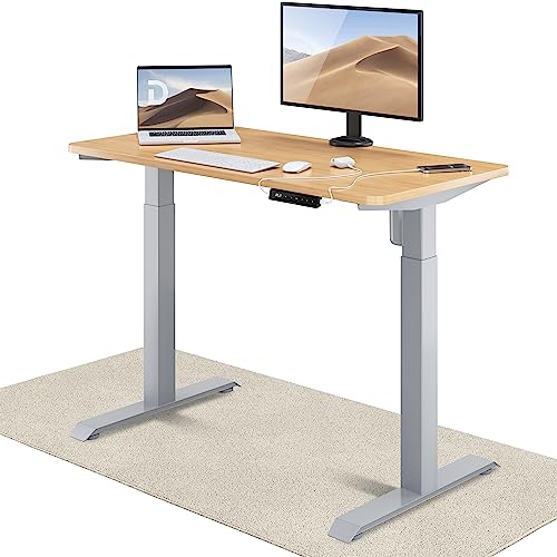 Desktronic Höhenverstellbarer Schreibtisch 120x60 cm - Stabiler Schreibtisch Höhenverstellbar Elektrisch - Standing Desk mit Touchscreen und Integrierten Ladesteckern