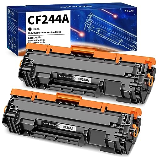 44A CF244A Toner Schwarz Kompatibel für HP 44A CF244A Toner für HP Laserjet pro M15w Toner für HP Laserjet MPF M28w Toner M15a MFP M28a (Schwarz, 2er-Pack)