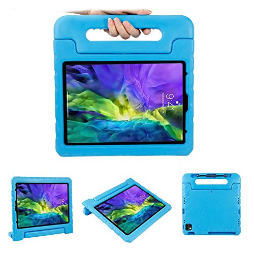 MYLPDZSWZX kuaijiexiaopu Hüllen for iPad Pro 12,9 Zoll, Eva Stoßdicht Super Protection Cover Tragbare Griff Kinder schützen Tablet-Hülle for iPad Pro 11 2020 (Farbe : Blau, Größe : for ipad pro 12.9)