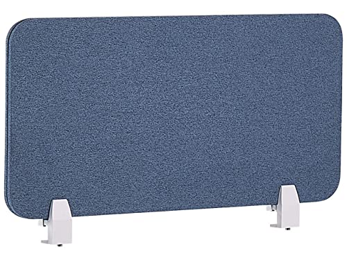 Schreibtisch Trennwand Akustik Polster blau 80 x 40 cm Schallschutz Wally