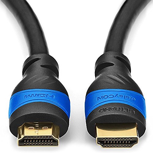 deleyCON 20m HDMI Kabel - Kompatibel zu HDMI 2.0a/b/1.4a - 4K UHD 2160p (4096x2160 Pixel) Full HD HDTV 1080p HDCP Dolby Ethernet LCD LED OLED - Schwarz