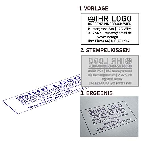 Stempelplatte Textplatte für alle COLOP Printer 10 20 30 40 50 60 (COLOP Printer 50-69x30 mm)