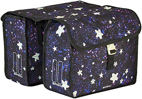 Basil Double Bicycle Bag Stardust Nightshade - 20 Liter, 32 cm x 15 cm x 34 cm