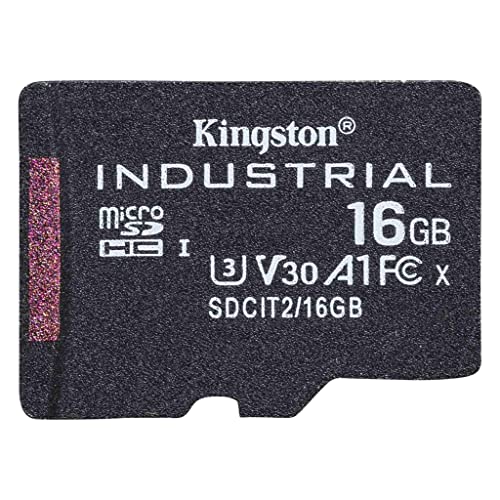 Kingston Industrial microSD -16GB microSDHC Industrial C10 A1 pSLC Karte Einzelpackung ohne Adapter- SDCIT2/16GBSP