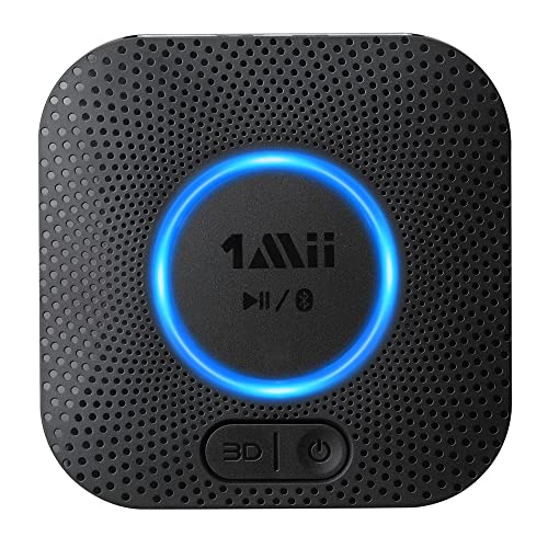 1Mii B06 Plus Bluetooth HiFi Empfänger, drahtloser Audio Adapter, aptX HD Geringe Latenz Bluetooth 5.1 Receiver mit 3D Surround arbeitet mit Smartphones und Tablets für Stereoanlage Lautsprecher