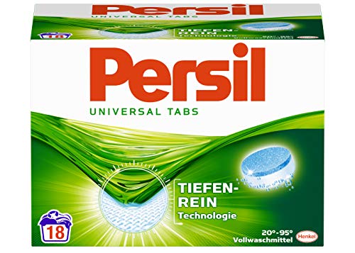 Persil Universal Tabs, Vollwaschmittel, 72 (4 x 18) Waschladungen, kraftvolle Fleckenentfernung für hygienisch reine Wäsche