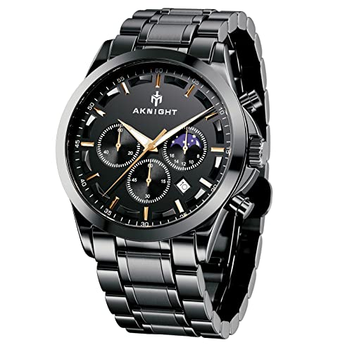 BENYAR Mode Herren Quarz Chronograph Wasserdicht Edelstahl 30M wasserdichte Uhren Business Casual Sport Design Armbanduhr für Herren