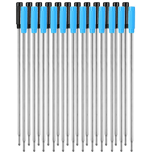 24 Stück Austauschbare Kugelschreiberminen Glattes Schreiben 4,5 Zoll (11,6 cm) und 1 mm Medium Tip (Schwarz und blau)