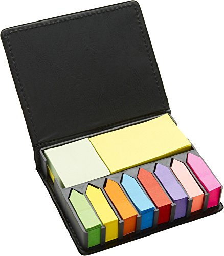 Haftnotizen Klebezettel Megapack 2000 Stück Inhalt in 3 Formaten 12 Farben im praktischen PU Etui von noTrash2003