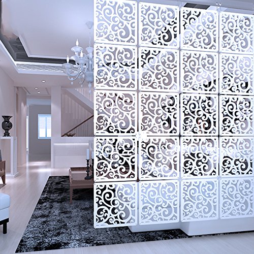 ZPONEED 24 Stück Hängende Raumteiler Hängende Bildschirm Panel Wandpaneele für Home Hotel Bar Dekoration (Pattern D)